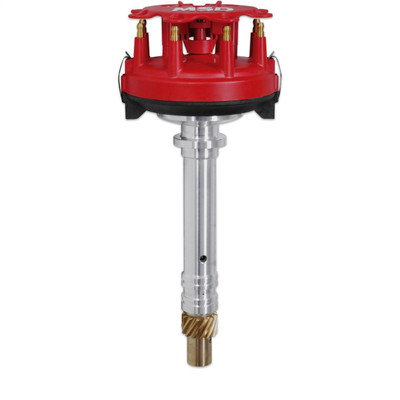 MSD Tall Block Distributor for SBC/BBC w/6/7/8 Ignition and Crank Trigger, Red - MSD-8558