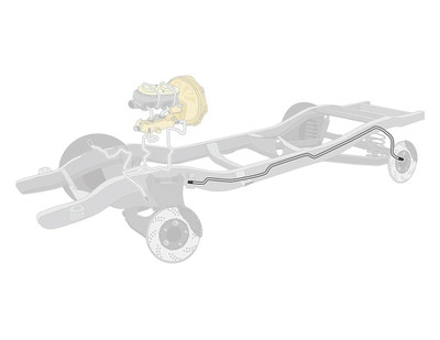 The Right Stuff 1973-1980 Chevy C10/GMC C15 Short Bed, Pre-Bent Stainless Steel Front to Rear Brake Line - TIN7380S