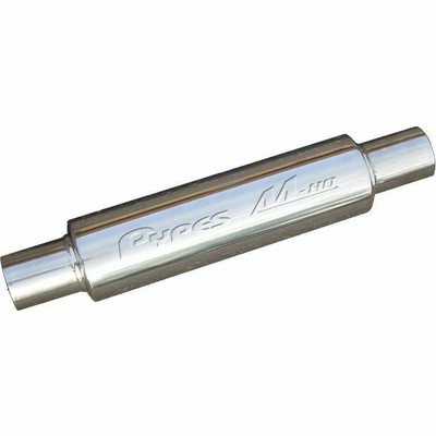 Pypes Exhaust Universal Polished 2.5 Round 14 L M-80 Series Muffler - MVR200S-PYP