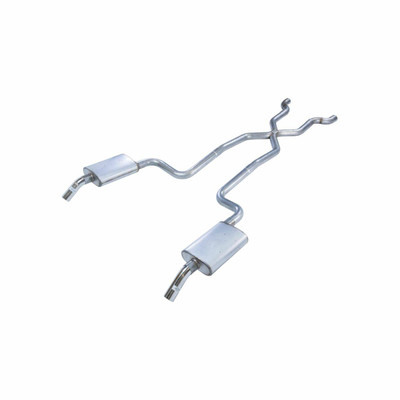 Pypes Exhaust 74-81 Corvette Crossmember Back Exhaust System w/X-Pipe and Street Pro Mufflers - SCC10S-PYP