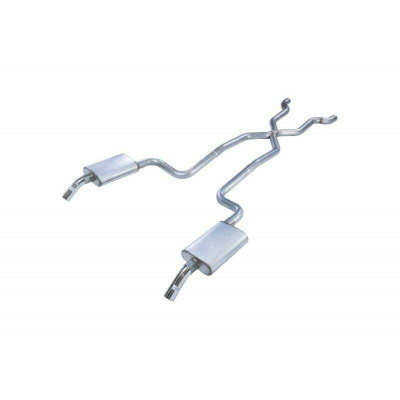 Pypes Exhaust 74-81 Corvette Crossmember Back Exhaust System w/X-Pipe and Turbo Pro Mufflers - SCC10T-PYP