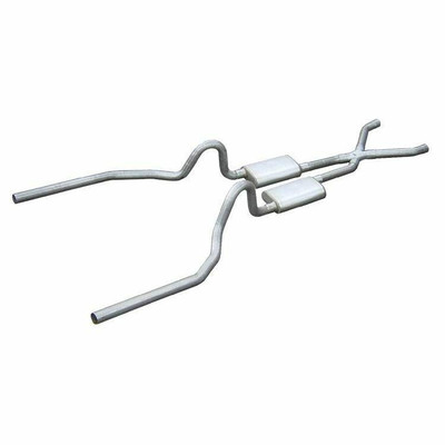 Pypes Exhaust 71-73 Mustang 2.5 Crossmember Back Exhaust System w/X-Pipe and Turbo Pro Muffler - SFM04T-PYP