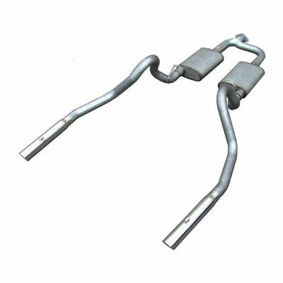 Pypes Exhaust 98-04 Mustang V6 Cat Back Exhaust System w/Street Pro Mufflers and Polished Tips - SFM54-PYP