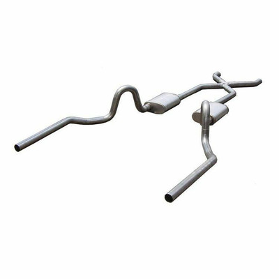 Pypes Exhaust 64-72 Chevelle Crossmember Back Exhaust System w/X-Pipe and 18 Race Pro Muffler - SGA10R30-PYP