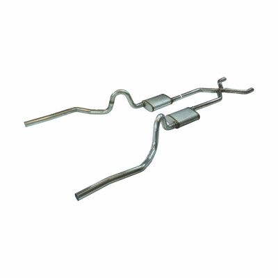 Pypes Exhaust 70-71 GTO 68-72 442 Crossmember Back Exhaust System w/X-Pipe and Violator Mufflers - SGA12V-PYP