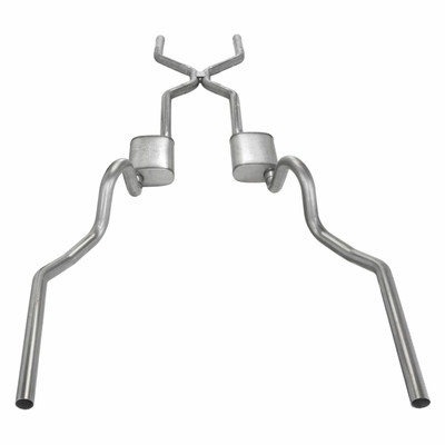 Pypes Exhaust 64-74 Chevelle Crossmember Back Exhaust System w/H-Pipe w/o Mufflers - SGA43-PYP