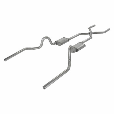 Pypes Exhaust 64-74 Chevelle 3 Crossmember Back Exhaust System w/H-Pipe and Violator Mufflers - SGA43V-PYP