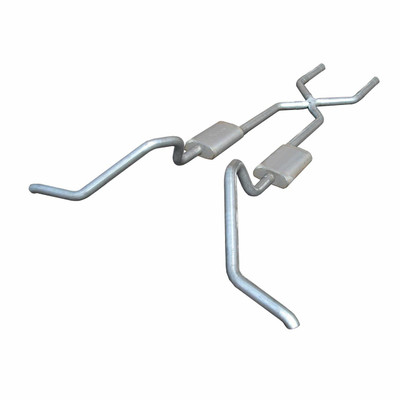 Pypes Exhaust 65-70 Impala Crossmember Back Exhaust System w/X-Pipe and Race Pro Mufflers - SGB10R-PYP