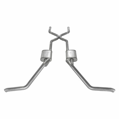 Pypes Exhaust 65-70 Impala Crossmember Back Exhaust System w/H-Pipe w/o Mufflers - SGB40-PYP