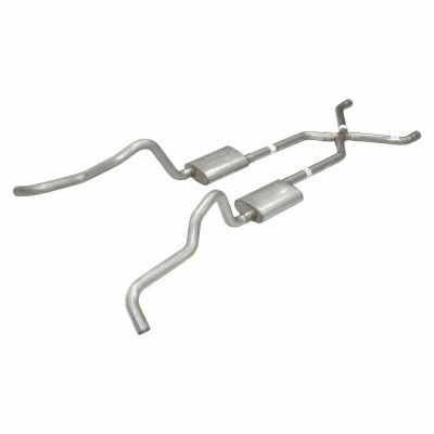 Pypes Exhaust 55-57 Wagon Crossmember Back Exhaust System w/X-Pipe w/o Mufflers - SGC16-PYP