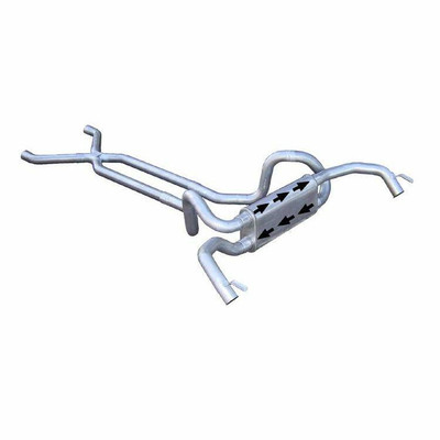 Pypes Exhaust 67-74 Camaro 2.5 Crossflow Exhaust System w/X-Pipe and Race Pro Mufflers - SGF70-PYP