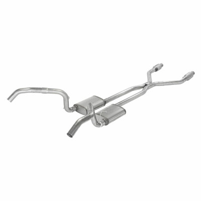 Pypes Exhaust 75-79 Nova 2.5 Crossmember Back Exhaust System w/H-Pipe and Cats w/o Mufflers - SGN945E-PYP