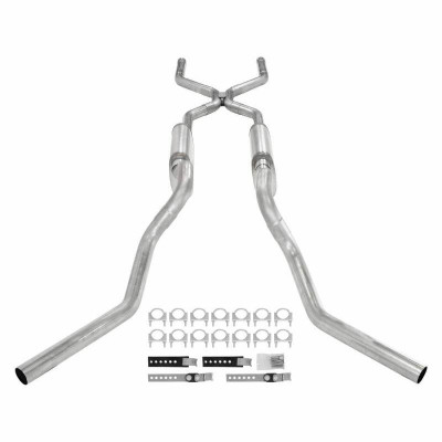 Pypes Exhaust 63-66 GM Truck Crossmember Back Exhaust System w/H-Pipe w/o Mufflers - SGT76-PYP