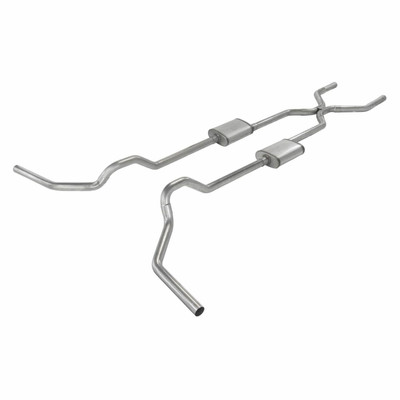 Pypes Exhaust 67-74 GM Truck Crossmember Back Exhaust System w/H-Pipe and Turbo Pro Mufflers - SGT78T-PYP