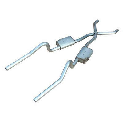 Pypes Exhaust 70-74 Mopar E-Body Crossmember Back Exhaust w/X-Pipe and Violator Muffler - SME11S-PYP