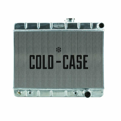 Cold Case Radiators 64-65 GTO Tri-Power w/AT w/o AC 15.5 Aluminum Radiator Polished OE Style Tanks - CR-GPG19A