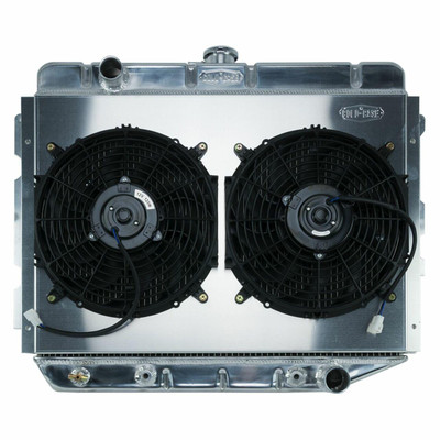 Cold Case Radiators 66-74 A,B,C,E Body w/AT and AC Aluminum Performance Radiator and Dual 12 Fan Kit - CR-MOP750AK
