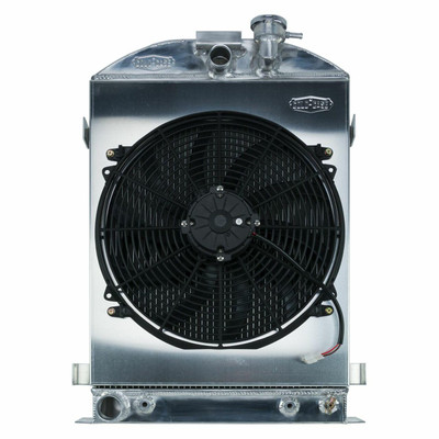 Cold Case Radiators 32 Highboy w/Ford Engine 27 Aluminum Performance Radiator and 16 Fan Kit - CR-STF905A-1K