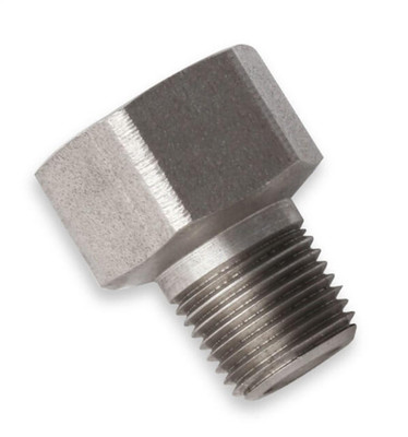 Earls Performance Hardline Adapter, 1/8 NPT Male To 1/2 20 Inverted Flare Female, Stainless Each - 02052ERL