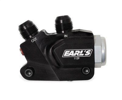 Earls Performance LT Side Mount Oil Cooler Adapter w/180 Degree Thermostat - 1129ERL