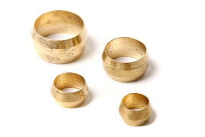 Earls Performance 3/8 Replacement Compression Sleeve, Brass - 165060ERL