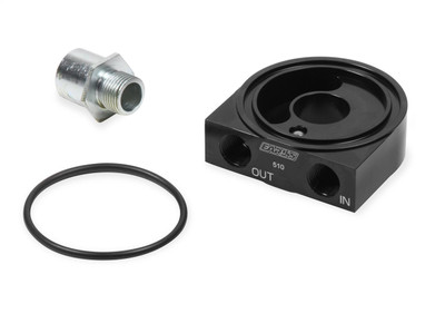 Earls Performance Sandwich Filer Adapter, Center Post Size 3/4-16, 3/8 NPT Ports, Black Anodized - 510ERL
