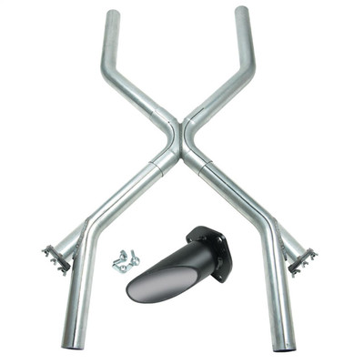 Flowtech 2.5 X-Pipe Installation Kit w/Collectors, Gaskets and U-Bolts, 23 x 56 in Tubing - 53630FLT