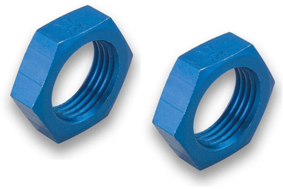 Earls Performance -4 AN Bulkhead Nut, Blue Anodized Lightweight Construction - 592404ERL