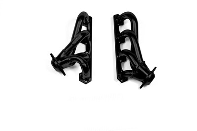 Flowtech 87-95 F150/250/Bronco w/2WD/4WD and 5.0L, 1.5 Shorty Headers, Painted Black - 91627FLT
