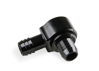 Earls Performance 90° Brake Booster Check Valve, 1/2 Hose Barb for Engine Vacuum, Billet Aluminum - AT252008ERL