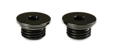 Earls Performance -6 AN Allen Head Port Plug w/O-Ring Seal, Black Anodized Aluminum, 2 Pc - AT581306ERL