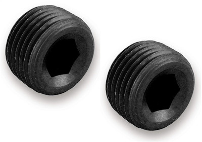 Earls Performance 1/8 NPT Internal Plugs, Black Anodized Aluminum, 2 Per Pack - AT593202ERL