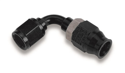 Earls Performance 90° Speed-Seal Hose End, -8 Hose Size, 8 Nut Size, Black Aluminum, Adjustable - AT609238ERL