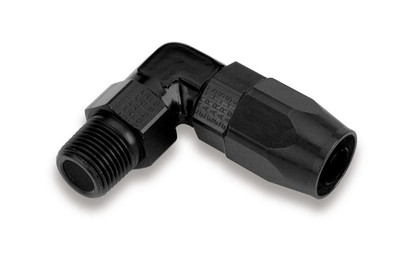 Earls Performance 90° Swivel-Seal Hose End, 3/8 NPT Male to -6 Hose, Black Aluminum - AT829066ERL
