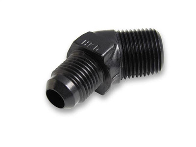 Earls Performance 45° Elbow Male -3 AN to 1/8 NPT, Black Anodized Aluminum - AT982303ERL
