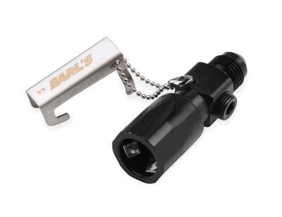 Earls Performance OE Fuel Line EFI Quick Disconnect, -6 To 3/8 w/1/8 NPT Female, Black - AT992066ERL