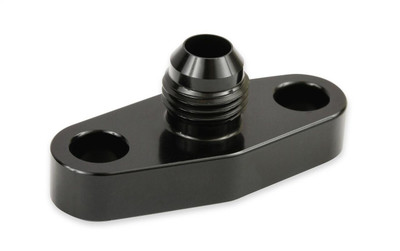 Earls Performance TurboCharger Oil Flange Fittings, -6 AN Male Flare, 1.5 Bolt Spacing, Black - GT0003ERL