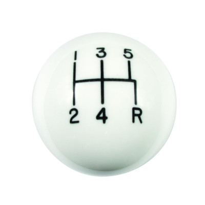 Hurst 5 Speed White Shift Knob w/M12 x 1.75 Threads - HUR-1630014