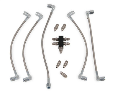 Earls Performance LS Steam Tube Kit w/Speed Flex, Distribution Front and Rear, Stainless Black, Race - LS0016ERL