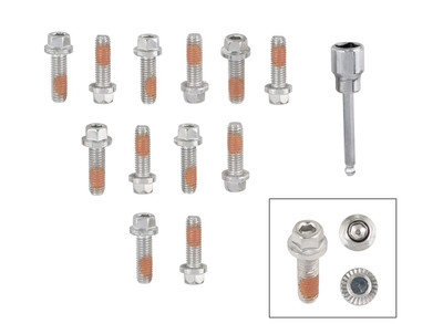 Mr Gasket Headlock Locking Header Bolts for GM LS Series, 1.25 x 25 MM, Set of 12 - MRG-2235G