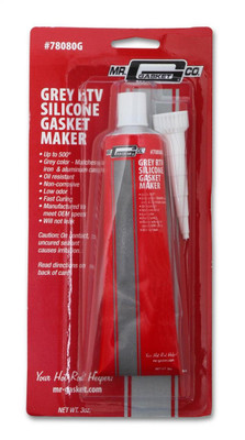 Mr Gasket Silictone RTV, Grey, 3 OZ Tube - MRG-78080G