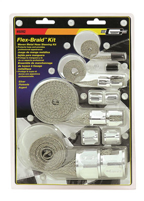 Mr Gasket Silver Flex-Braid Hose Sleeve Kit - MRG-8092