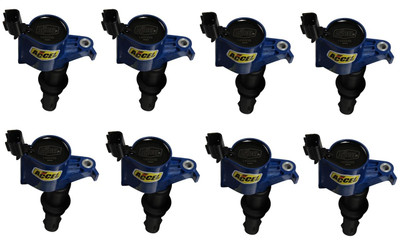 Accel 04-08 Ford 4.6/5.4/6.8L 3-Valve, Ignition Coil, Supercoil, Blue, Set of 8 - ACL-140033B-8
