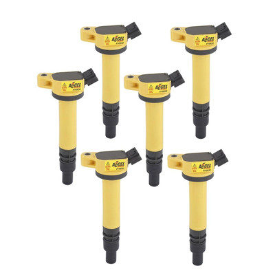 Accel 09-13 Toyota w/2.5/2.7L l4, Yellow Ignition Coils, Supercoil, Set of 6 - ACL-140630-6
