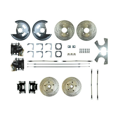The Right Stuff 1969-72 GM A-Body Rear Brake Conversion Kit, W/Matching Front Rotors and Calipers - A69RD01-P