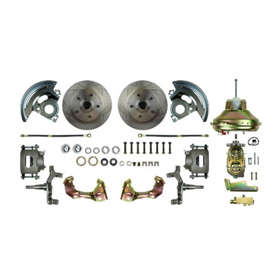 The Right Stuff 67-72 Chevelle 11 Booster 2 Drop Front Power Disc Brake Conversion Kit - AFXDC06D-P