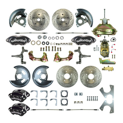 The Right Stuff 67-72 GM A-Body, Power 11 Booster, 2 Drop, 4-Wheel Disc Brake Conversion Kit - AFXDC26D-P