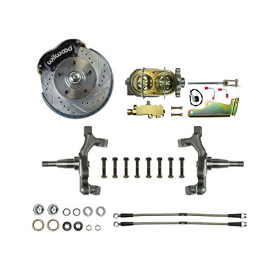 The Right Stuff 1964-72 Chevelle/GM A-Body, 2 Drop, Big Brake Front Manual Disc Conversion Kit - AFXSD32D-P