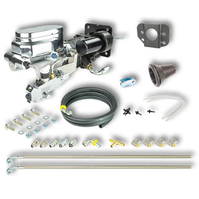 The Right Stuff 1967-74 GM A/F/X-Body, Chrome Hydro Boost and Master Cylinder Combo Kit Disc/Drum - JHB015171