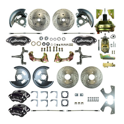 The Right Stuff 1964-1970 Tempest Power 8 Booster 2 Drop 4-Wheel Disc Brake Conversion Kit - AFXDC21D-PT